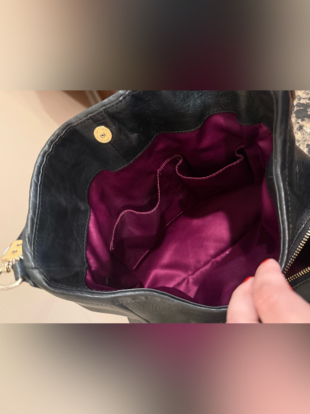 Coach Madison Phoebe Gathered Twist Leather Shoulder Bag - Black - Picture 10 of 16